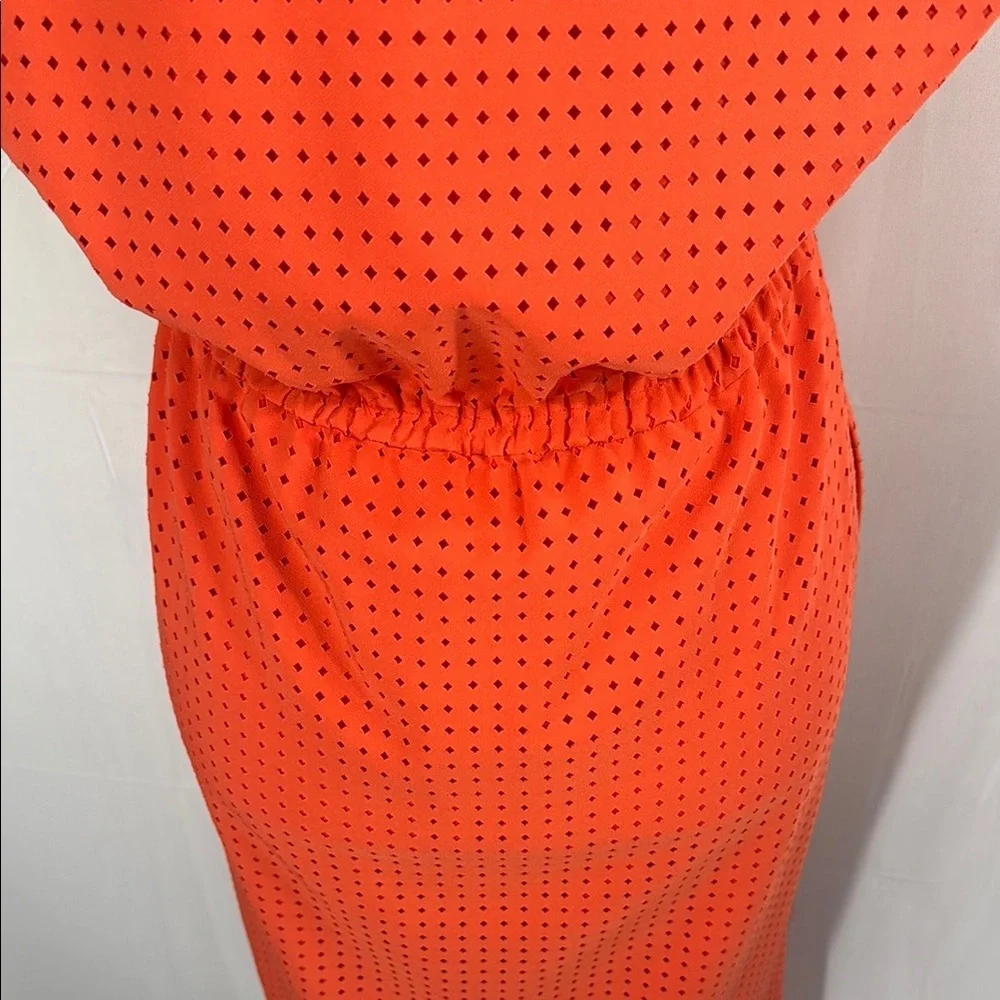 J. Crew Orange V-Neck Dress